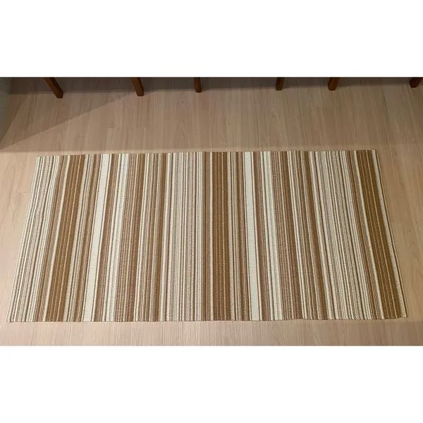 Tapete Passadeira Trilho Guarapari Ma3 Marrom Claro 47x140 Cm Ref.TRGUA047140MA3 Bordartes