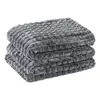 Cobertor Casa Scarpa Comfy Queen Manta Ultrasoft Alto Relevo Super Macia - Gris - Cinza