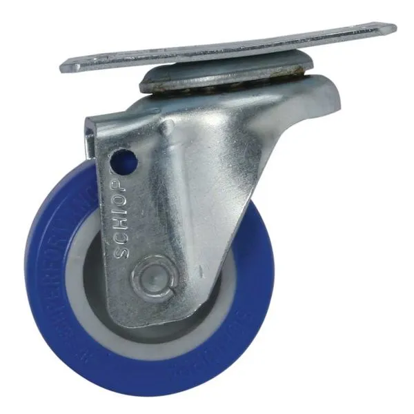 Rodízio Giratório 2" de Borracha Termoplástica Azul GL 210 TP - SCHIOPPA