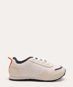 tênis infantil casual elástico molequinho off white 24