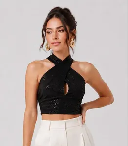 Blusa Feminina De Alça E Decote Em X Endless Preto GG