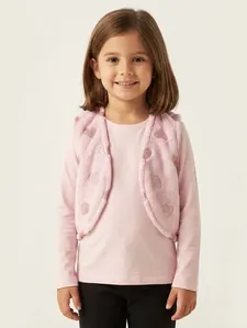 Colete Fleece Infantil Para Menina - ROSA 8