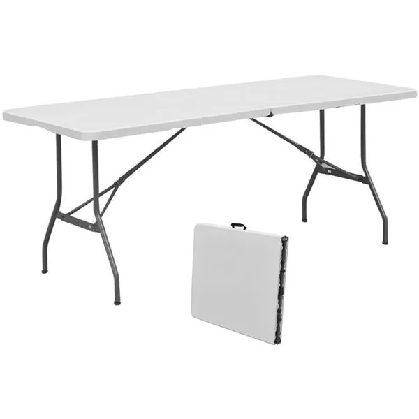 Mesa Dobrável Sky Express 181x70x74 100% Polietileno Branco Y-BI