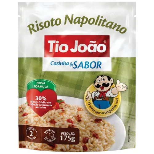 Arroz para Risoto Napolitano Tio João Cozinha & Sabor 175g