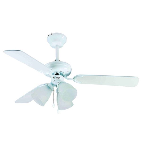Ventilador de teto 127V para 3 lâmpadas ouro velho Homeline