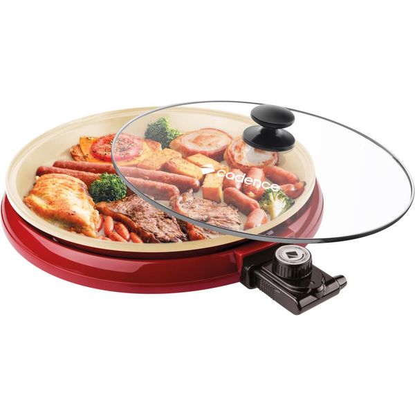 Mult Grill Ceramic Pan, Seletor de Temperatura, Vermelha - GRL350 220V