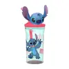 Copo Com Canudo Acrílico Tampa Stitch Disney 3d Látex 360ml - Tuut