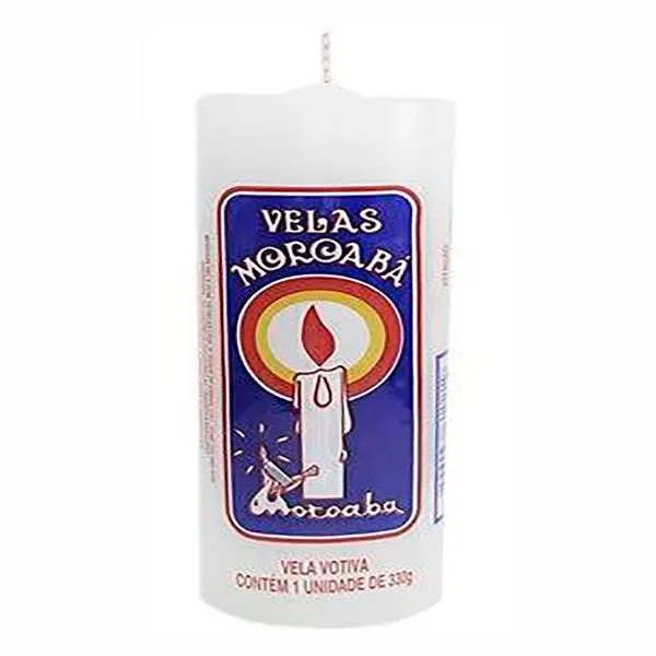 Vela Votiva Branca 7 Dias Média 330g 10201 - Moroabá