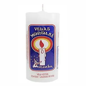 Vela Votiva Branca 7 Dias Média 330g 10201 - Moroabá