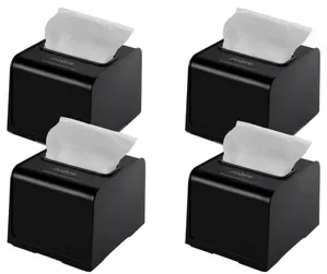 Kit 4 Dispenser Porta Guardanapo Interfolhado Preto Nobre