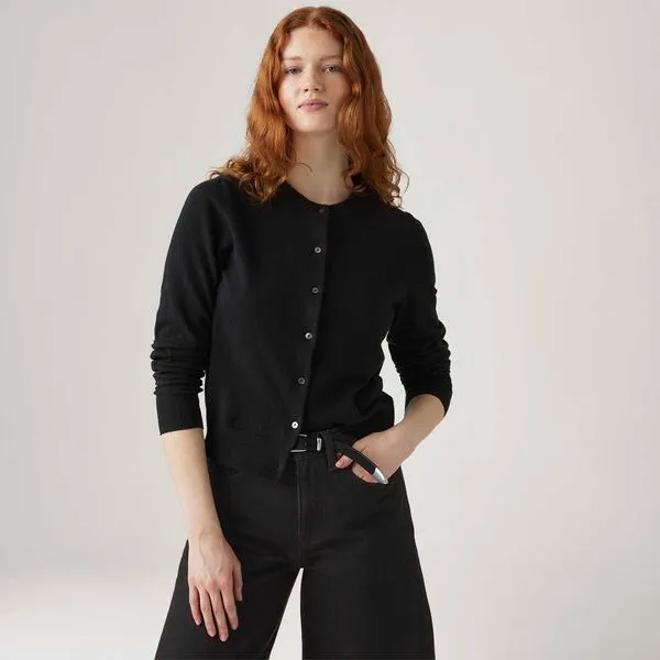 Cardigã Levi's® Tara Crewneck Preto - M USA | M BR