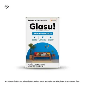 Tinta Acrílica Standard Semibrilho Glasu Suvinil 18L Brilho Prático Branco Neve (MP)