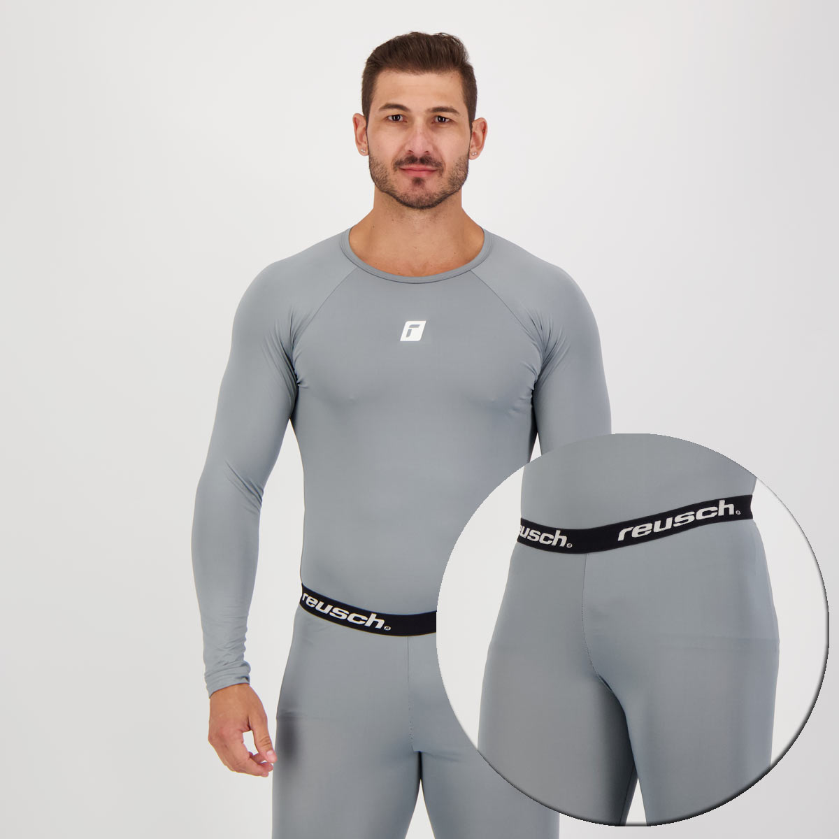 Conjunto Térmico Reusch Camisa e Calça Cinza