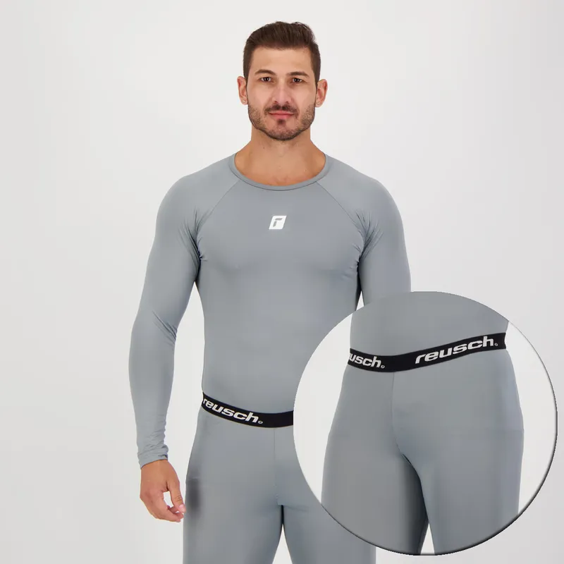 Conjunto Térmico Reusch Camisa e Calça Cinza