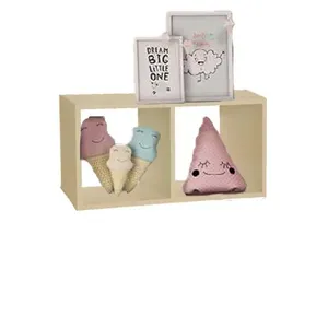 Nicho Duplo F031 40x20x20CM MDF Natural para Organização de Ambientes Internos Nicho Duplo F031 40x20x20CM MDF Natural para Decoração e Organização