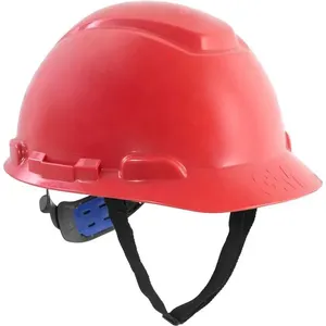 Capacete Aba Frontal Suspensão Ajuste Fácil e Jugular de Tecido H700 - 3M Capacete de Segurança com aba Frontal H-700 vermelho com suspensão e Ajuste facil e Jugular - 3M