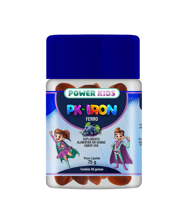 Ferro Power Kids Sabor Uva 30 Gomas