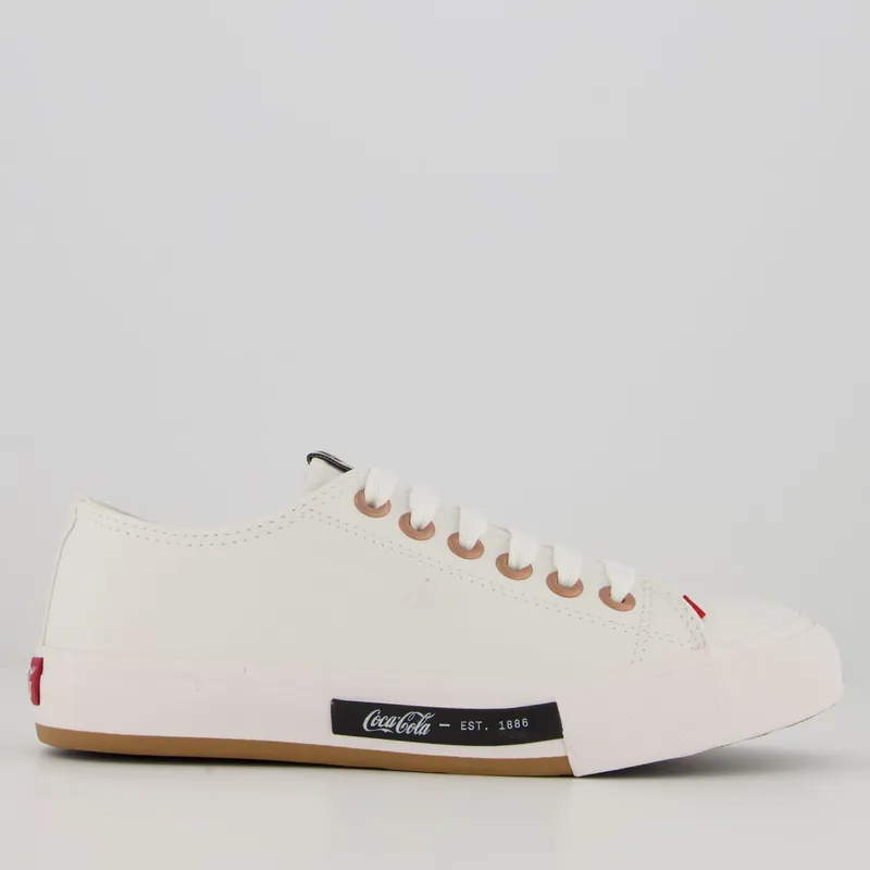 Tênis Coca Cola Daytona Town Feminino Branco e Cobre