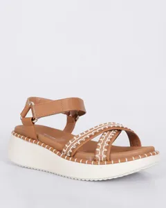 Sandália Feminina Vizzano Flatform Bege 35