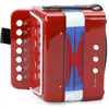 Brinquedo Mini Acordeon Sanfona Gaita Instrumento Musical Vermelho