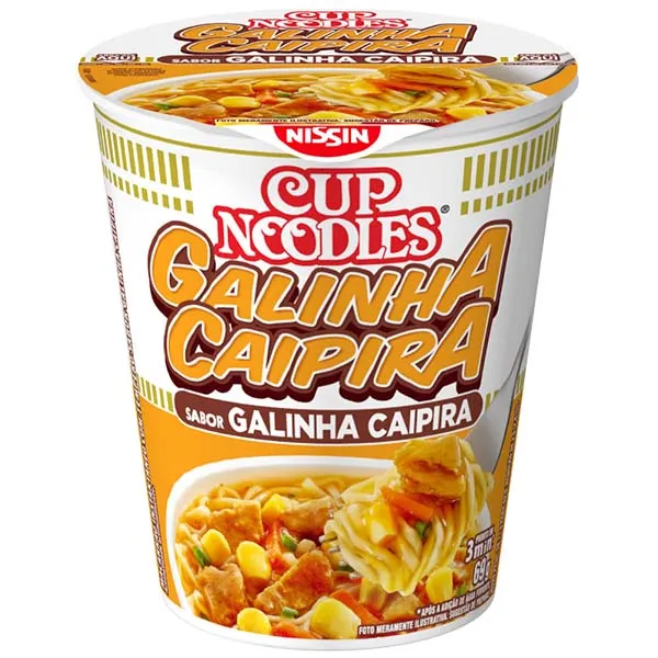 Macarrão Cup Noodles Sabor Galinha Caipira 69g MACARRAO CUP NOODLES