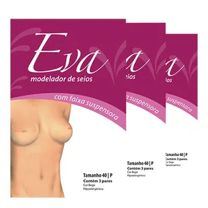 Modelador de Seios Eva Tamanho 40 P 3 Pares