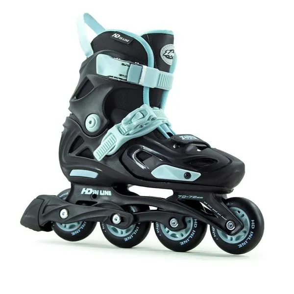 Patins Infantil Ajustável Zippy com Sistema Expansível, Rodas 68-72MM ABEC-9 e Bota Externa Rígida HD Inline Patins Infantil Ajustável Zippy com Sistema Expansível, Rodas 68-72MM ABEC-9 HD Inline