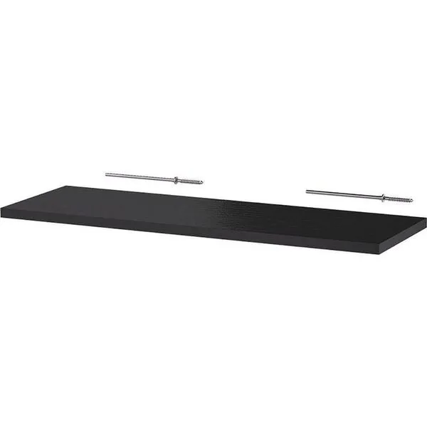 Prateleira MDP 60x20cm Fixação Parafuso Organizador Objetos Preto Souza Office Prateleira MDP 60x20cm Parafuso Organizador Preto Souza Office