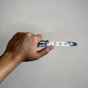 Knife Silver Butterfly Prata Borboleta Dobrável Inox