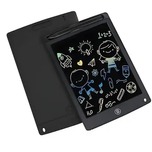 Lousa Mágica Tablet Lcd Preto De 12" Lousa Mágica Com Botão De Apagar Desenhar E Anotar