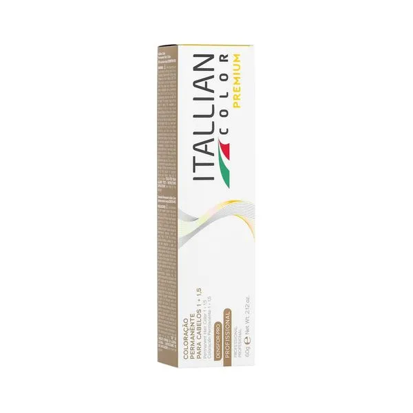 Coloração Itallian Color Premium 1.0 Preto 60g Tint Itallian 60g Col.Prem.1.0 Preto