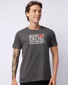 Camiseta Masculina Ecko Unltd com Estampa Manga Curta Cinza GG