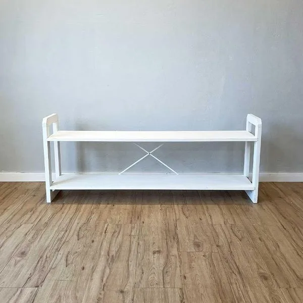 Rack para TV Linea 140cm Madeira Pinus Branco Artfactory Design