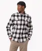 camisa de algodão comfort xadrez manga longa preto G