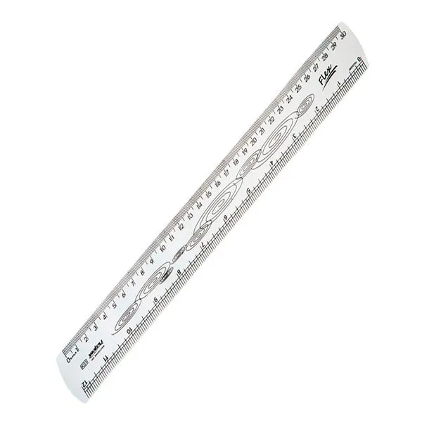 Régua Flexível Cristal 30cm - Waleu