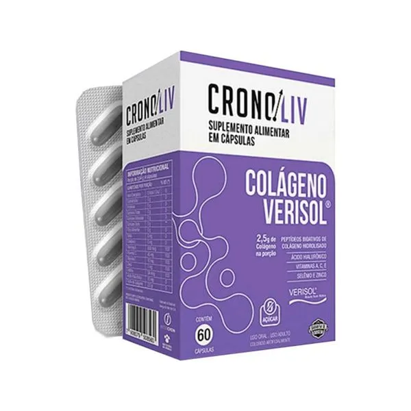 Suplemento Alimentar Cronoliv Colágeno Verisol 60 Cápsulas