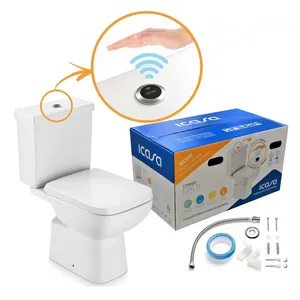 Vaso Sanitário com Caixa Acoplada Eletrônico e Acessórios de Instalação e Assento Pp Branco Misti Icasa