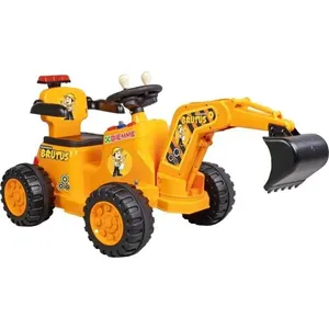 Veículo Elétrico Infantil Escavadeira Brutus 6V com Pá Articulada e Som Amarelo Biemme Brinquedos Escavadeira Elétrica Infantil Brutus 6V com Pá e Som Amarelo Biemme