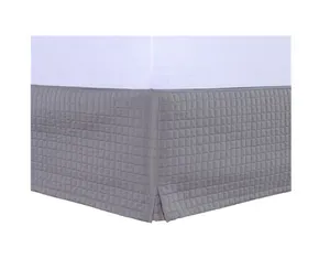 Saia Cama Box Casal Poliester Probox Pastilha Cinza Lavive