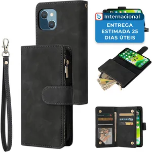 Capinha para iPhone 13 Ueebai Magnética com Porta-Cartões Preto A-MBI