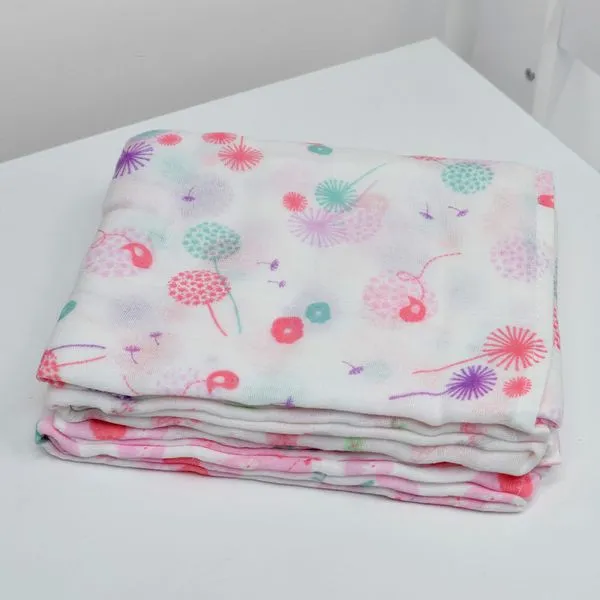Fraldas Super Luxo com Bainha 70x70 cm Rosa