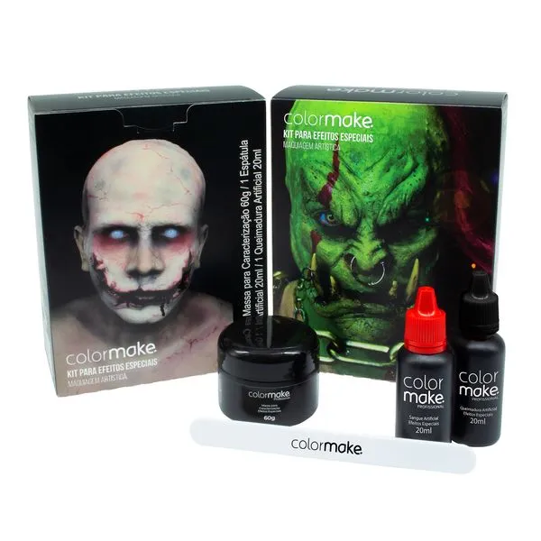Kit Maquiagem Cenográfica Colormake Halloween Efeitos Especiais KIT MAQUIAGEM COLORMAKE HALLOWEEN CENOGR