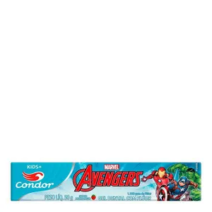 Gel Dental Condor Kids Avengers 50g Pasta de Dente Gel Condor Kids Marvel Avengers Morango 50g