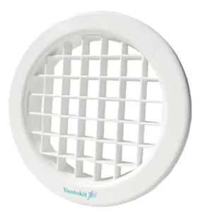 Grade de ventilação redonda 10cm branca WDB