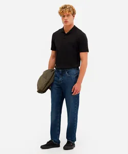 calça reta masculina jeans azul 44