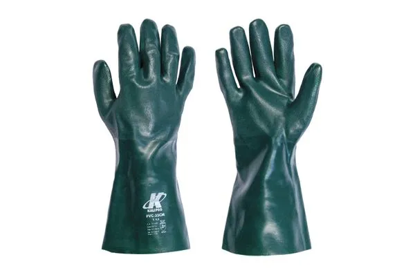 Luva de PVC com forro palma aspera 9.1/2" x 35 cm - KALIPSO