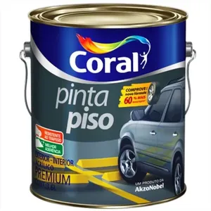 Tinta Acrílica Premium Para Piso Fosco Vermelho Segurança 3,6 Litros - CORAL