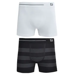 Kit 02 Cuecas Boxer Sem Costura Pt L-Bc