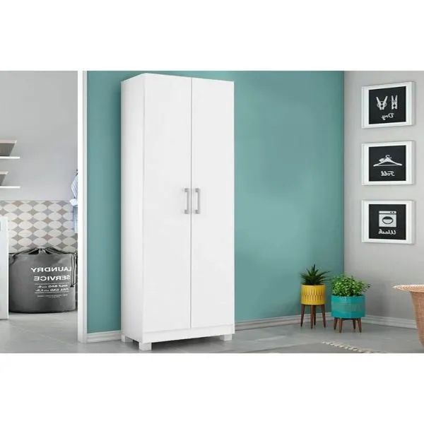 Armário Multiuso Juvenil 626 C- 2 Portas E Pés Branco - Carraro