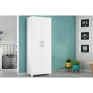 Armário Multiuso Juvenil 626 C- 2 Portas E Pés Branco - Carraro